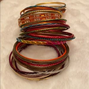 🌿5 for $25. Red, orange, gold, blue bracelets